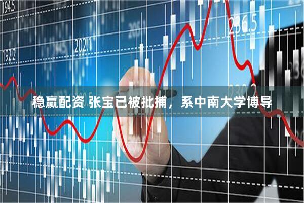 稳赢配资 张宝已被批捕，系中南大学博导